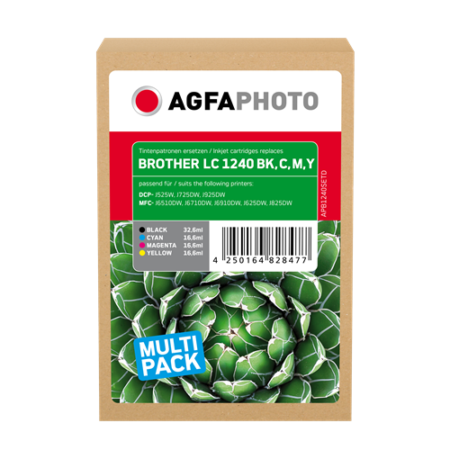 Agfa Photo LC1240BK,C,M,Y Multipack Noir(e) / Cyan / Magenta / Jaune