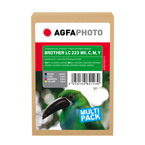 Agfa Photo LC223BK,C,M,Y Multipack Noir(e) / Cyan / Magenta / Jaune