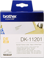 Brother DK-11201 Étiquettes d'adresse 29x90mm Noir sur blanc