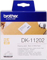 Brother DK-11202 Étiquettes d'expédition 62x100mm Noir sur blanc
