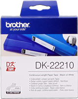 Brother DK-22210 Étiquettes continues 29mm x 30,48m Noir sur blanc
