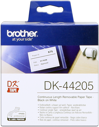 Brother DK-44205 Étiquettes continues 62mm x 30,48m Blanc