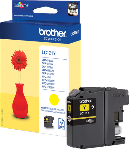 Brother LC121Y Jaune Cartouche d'encre