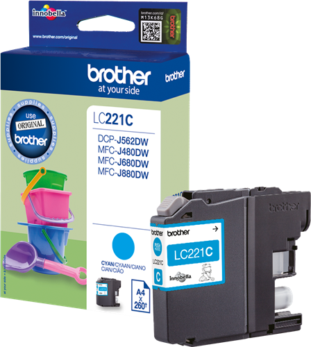 Brother LC221C Cyan Cartouche d'encre