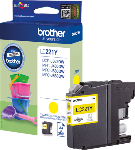 Brother LC221Y Jaune Cartouche d'encre