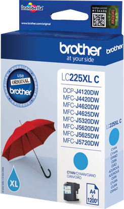 Brother LC225XLC Cyan Cartouche d'encre