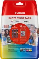 Canon CLI-526 Photo Noir(e) / Cyan / Magenta / Jaune Value Pack