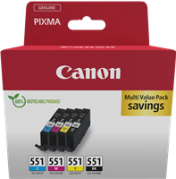Canon CLI-551 Multi Multipack Noir(e) / Cyan / Magenta / Jaune