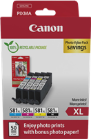 Canon CLI-581 XL Noir(e) / Cyan / Magenta / Jaune Value Pack