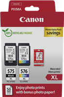 Canon PG-575XL+CL-576XL Noir(e) / Plusieurs couleurs / Blanc Value Pack