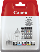 Canon PGI-580 + CLI-581 Multipack Noir(e) / Noir(e) / Cyan / Magenta / Jaune