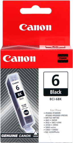 Canon BCI-6bk Noir(e) Cartouche d'encre