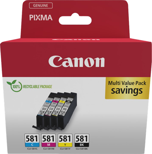 Canon CLI-581 Multipack Noir(e) / Cyan / Magenta / Jaune