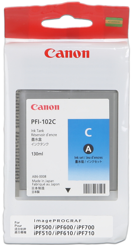 Canon PFI-102c Cyan Cartouche d'encre