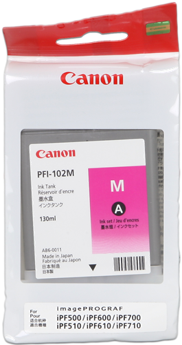 Canon PFI-102m Magenta Cartouche d'encre