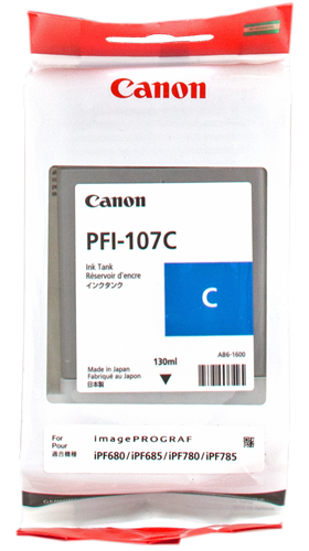 Canon PFI-107c Cyan Cartouche d'encre