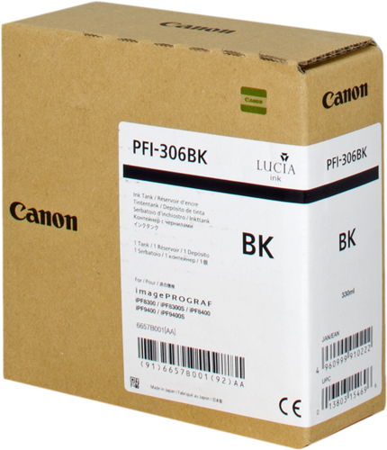 Canon PFI-306bk Noir(e) Cartouche d'encre