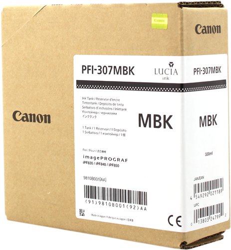 Canon PFI-307mbk Noir (Matt) Cartouche d'encre
