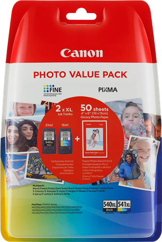 Canon PIXMA MG3650S Rot PG-540XL CL-541XL Photo Value Pack