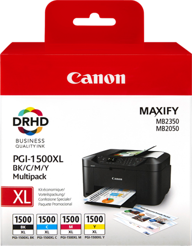 Canon PGI-1500XL Multipack Noir(e) / Cyan / Magenta / Jaune