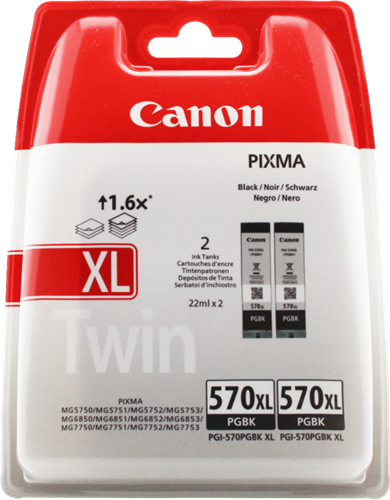 Canon PIXMA MG5752 PGI-570pgbk XL Twin