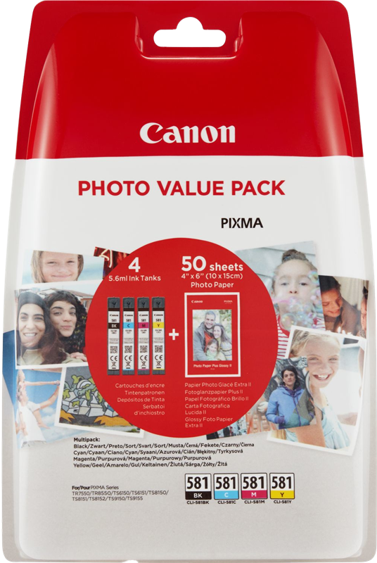 Canon PIXMA TS8252 CLI-581 Photo Value Pack