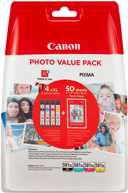 Canon PIXMA TS8350 CLI-581 XL Photo Value Pack