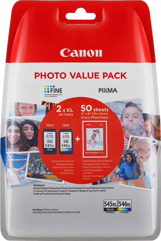 Canon PIXMA MG3052 PG-545XL CL-546XL Photo Value Pack