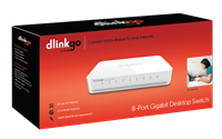 D-Link GO-SW-8G Commutateur de bureau Gigabit 8 ports Blanc