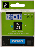 DYMO Ruban Bleu sur blanc