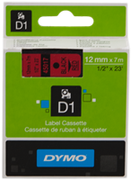 DYMO Ruban Noir sur rouge