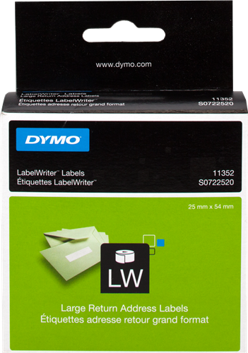 DYMO 11352 Etiquettes d'adresse 54x25mm Blanc