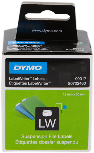 DYMO 99017 Étiquettes pour dossiers suspendus 50x12mm Blanc
