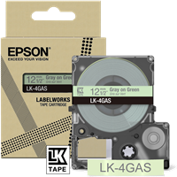 Epson LK-4GAS Ruban GrisSurVert brillant
