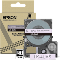 Epson LK-4UAS Ruban GrisSurLavendel