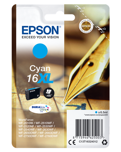 Epson 16 XL Cyan Cartouche d'encre