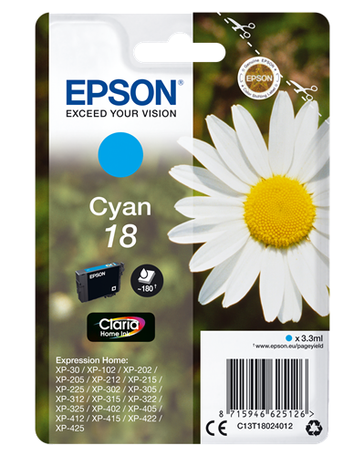 Epson 18 Cyan Cartouche d'encre