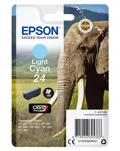 Epson 24 Cyan (brillant) Cartouche d'encre