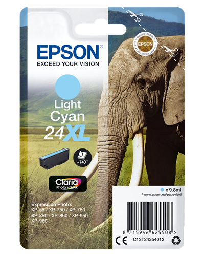 Epson 24 XL Cyan (brillant) Cartouche d'encre