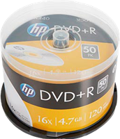 HP 1x50 DVD+R / 4,7 GB / Cakebox 