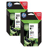 HP 301 Promo-Pack Multipack Noir(e) / Plusieurs couleurs