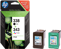 HP 338+343 Multipack Noir(e) / Plusieurs couleurs
