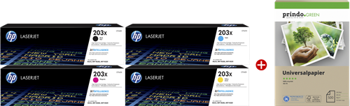HP Color LaserJet Pro M254nw + Prindo Green Recyclingpapier 500 Blatt