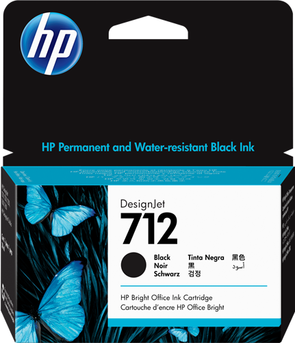 HP 712 Noir(e) Cartouche d'encre