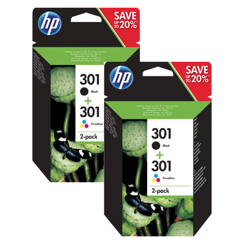 HP 301 Promo-Pack Multipack Noir(e) / Plusieurs couleurs