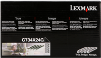 Lexmark C734X24G Tambour d'image Noir(e) / Cyan / Magenta / Jaune