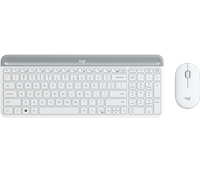 Logitech Ensemble clavier-souris sans fil MK470 Slim Blanc