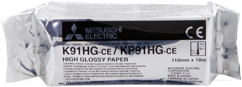 Mitsubishi Rouleau de papier thermique KP91HG-CE Blanc