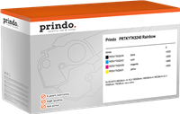 Prindo PRTKYTK5240 Rainbow Noir(e) / Cyan / Magenta / Jaune Value Pack