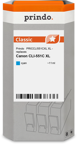 Prindo Classic XL Cyan Cartouche d'encre